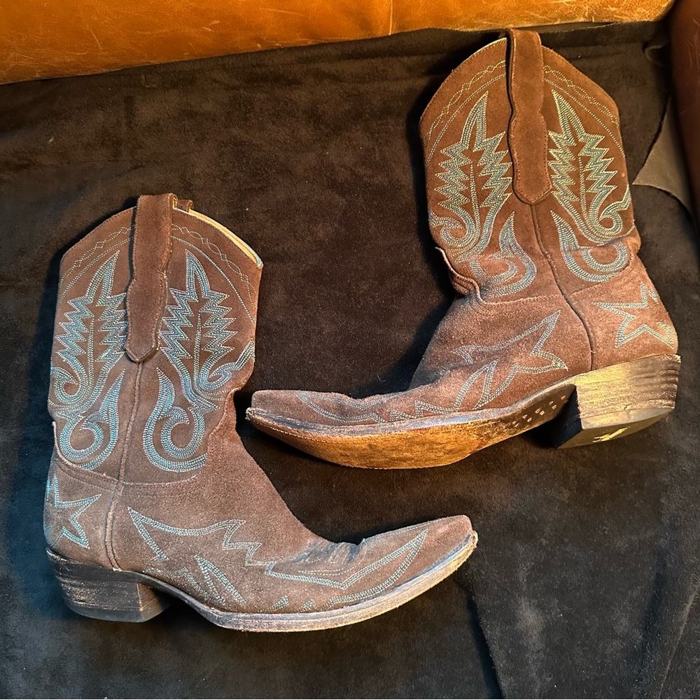 Old Gringo cowboy boots brown suede embroidered coastal cowgirl leather western - Picture 9 of 17